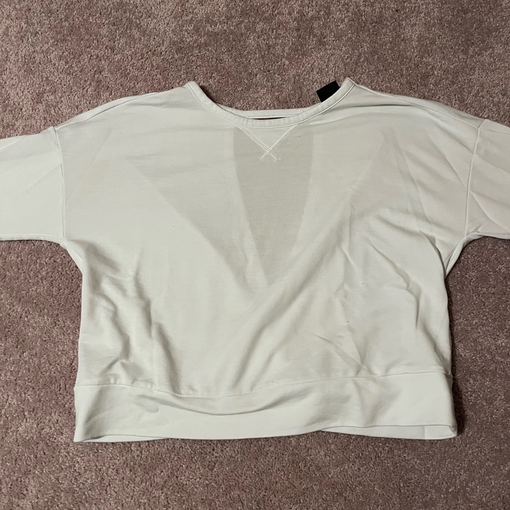 White Nike Crop sweatshirt open back size large